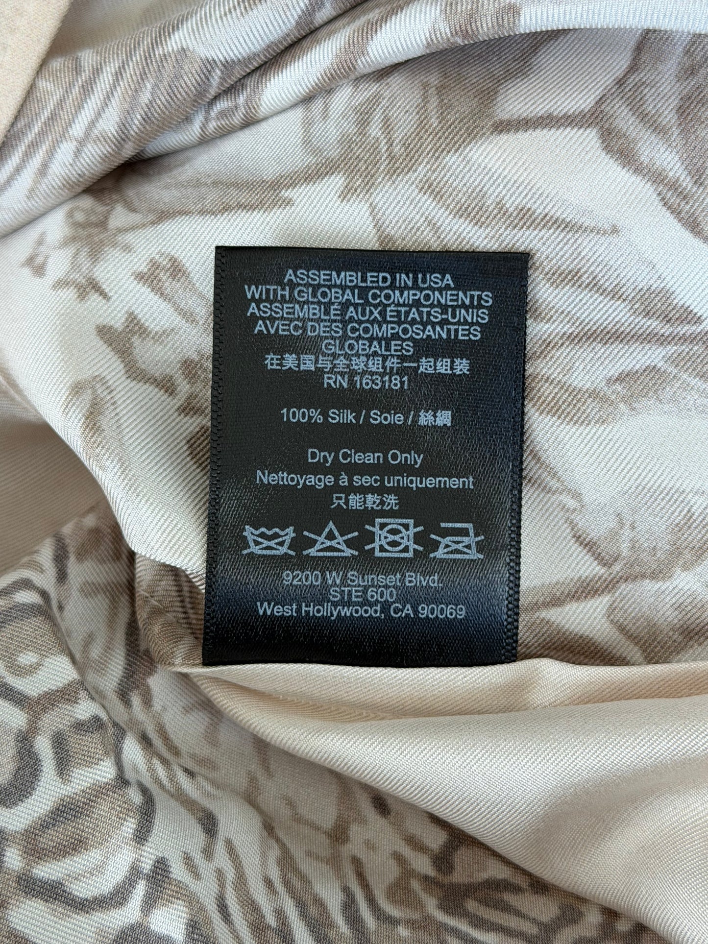 Rhude White & Brown Cigar Camp Button Up Shirt