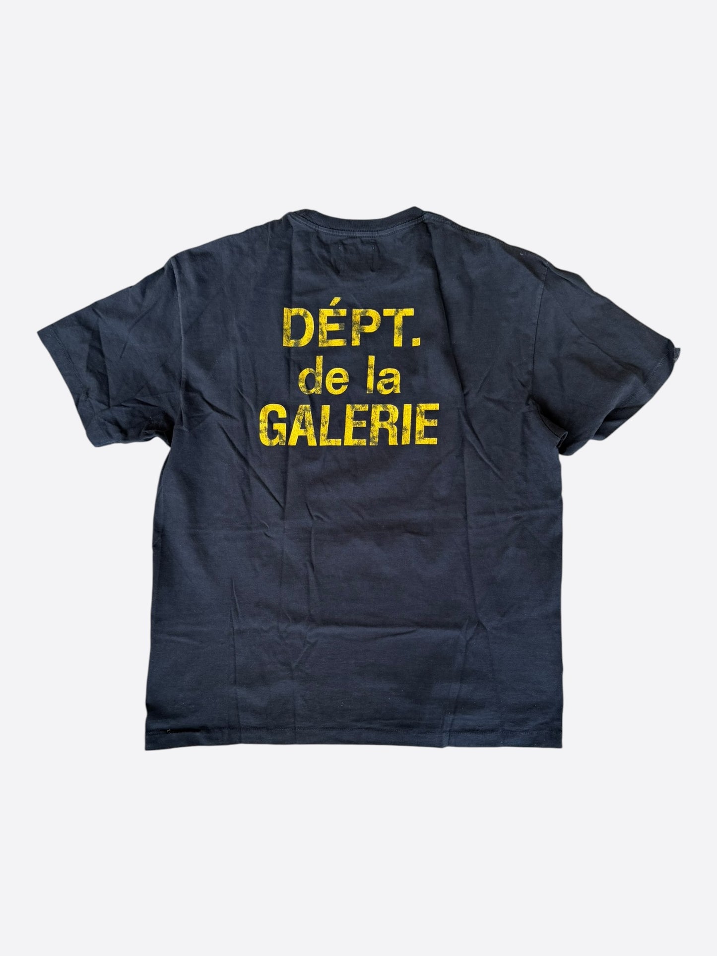 Gallery Dept Black & Yellow French Logo T-Shirt