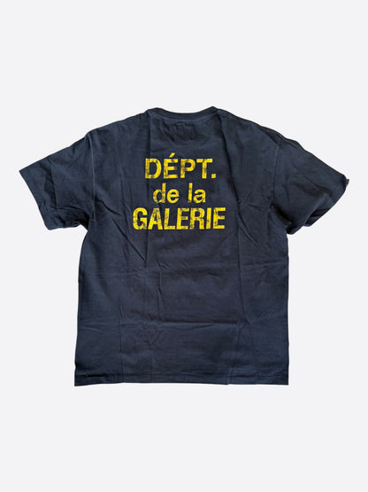 Gallery Dept Black & Yellow French Logo T-Shirt