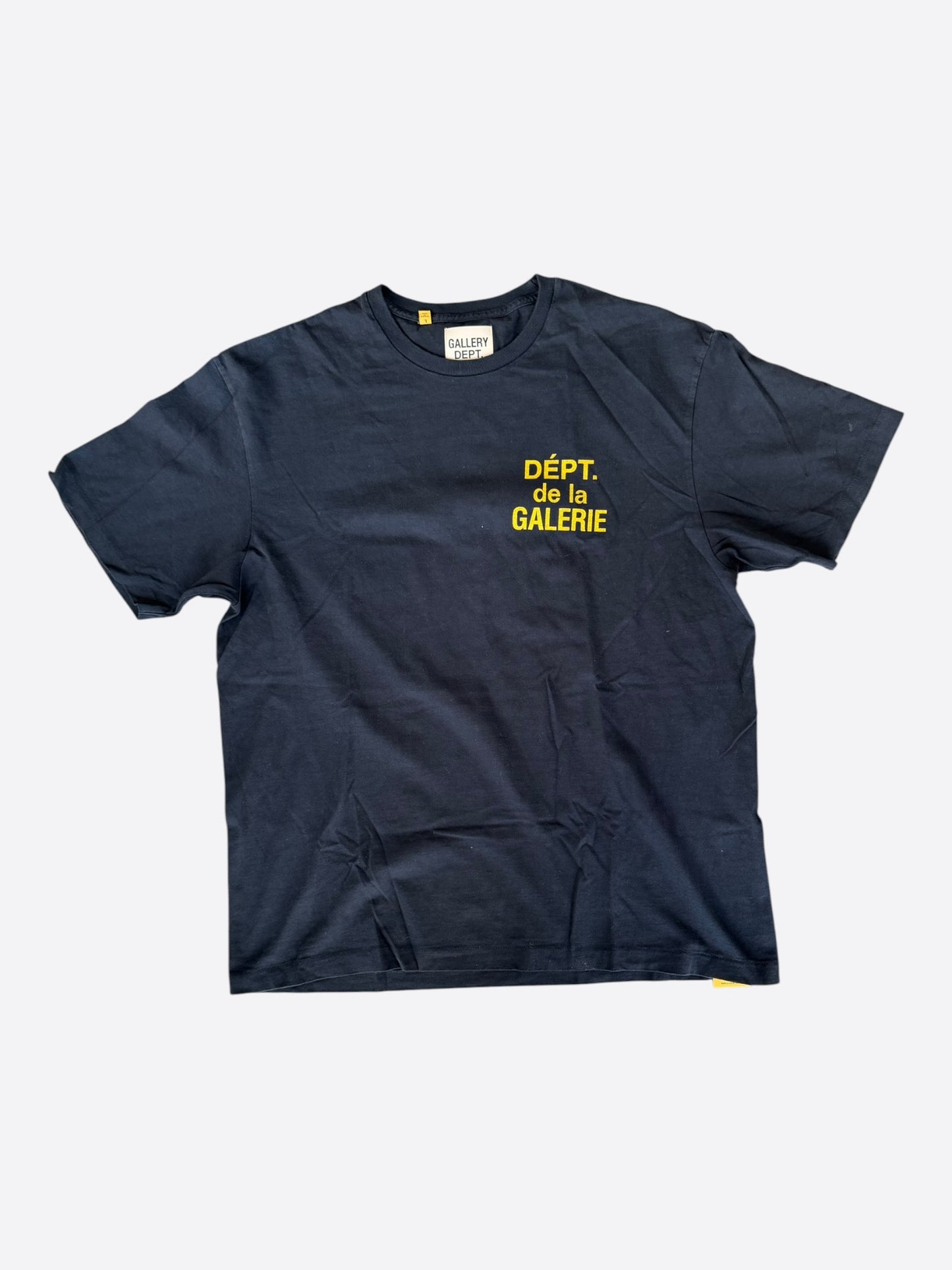 Gallery Dept Black & Yellow French Logo T-Shirt