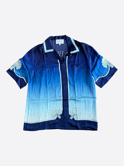 Casablance Blue Archway Place Vendome Graphic Button Up Shirt