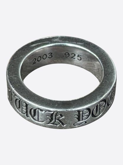 Chrome Hearts Silver F*** You Ring