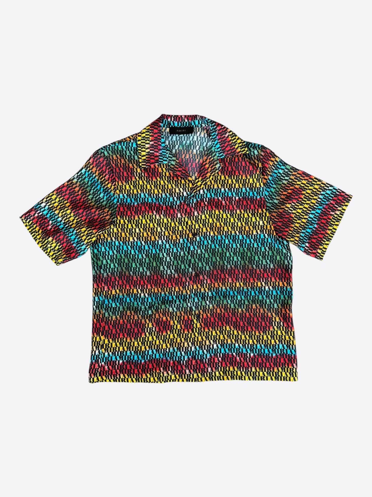Amiri Multicolor Logo Silk Button Up Shirt
