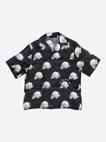 Amiri Black Skulls Silk Button Up Shirt