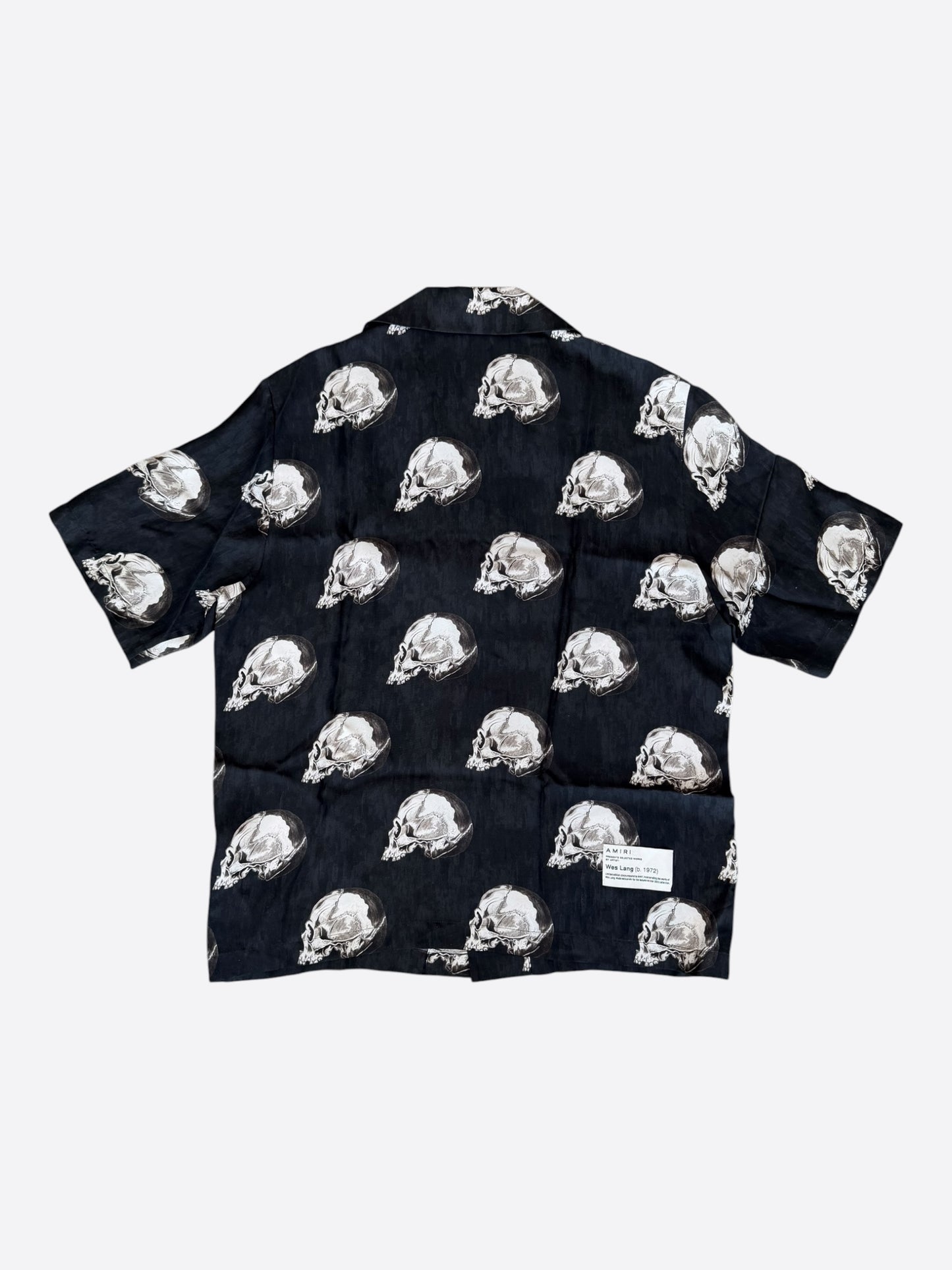 Amiri Black Skulls Silk Button Up Shirt