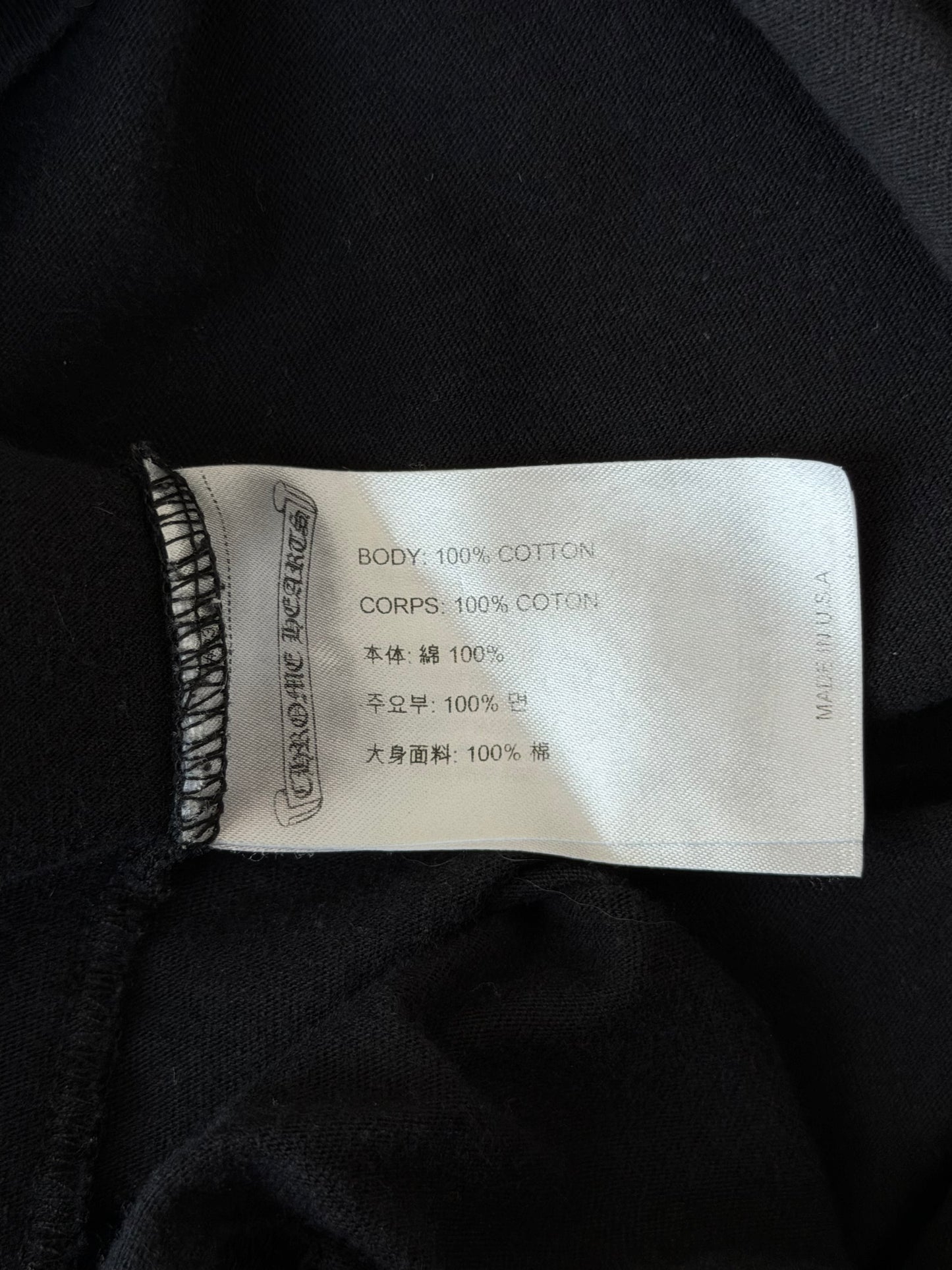 Chrome Hearts Black USA Flag Longsleeve T-Shirt