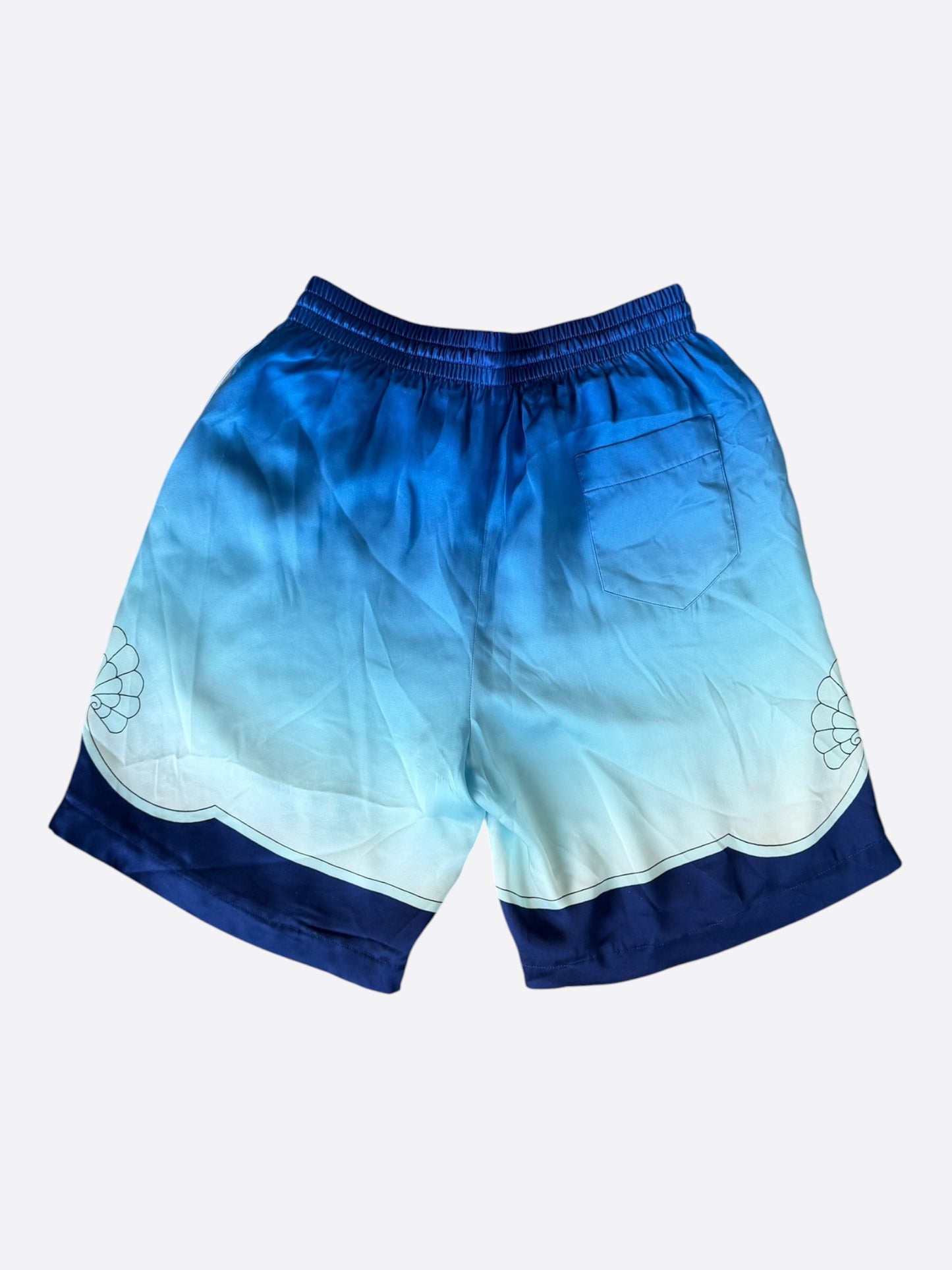 Casablance Blue Place Vendome Silk Shorts