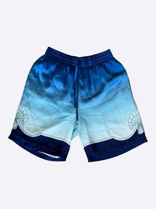 Casablance Blue Place Vendome Silk Shorts