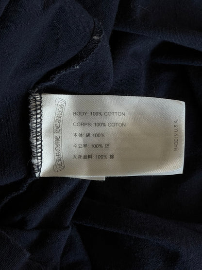 Chrome Hearts Navy & Yellow Dagger Logo Longsleeve T-Shirt