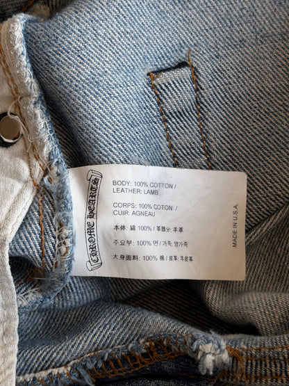 Chrome Hearts Levis Blue & Black Cross Patch Jeans