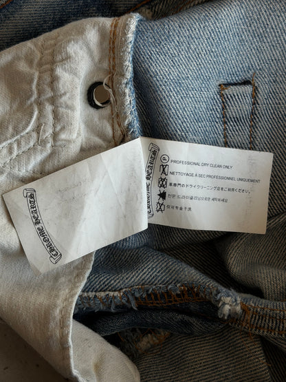 Chrome Hearts Levis Blue & Black Cross Patch Jeans