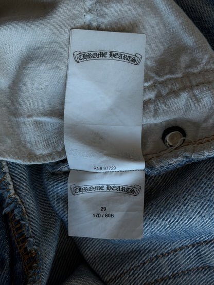 Chrome Hearts Levis Blue & Black Cross Patch Jeans