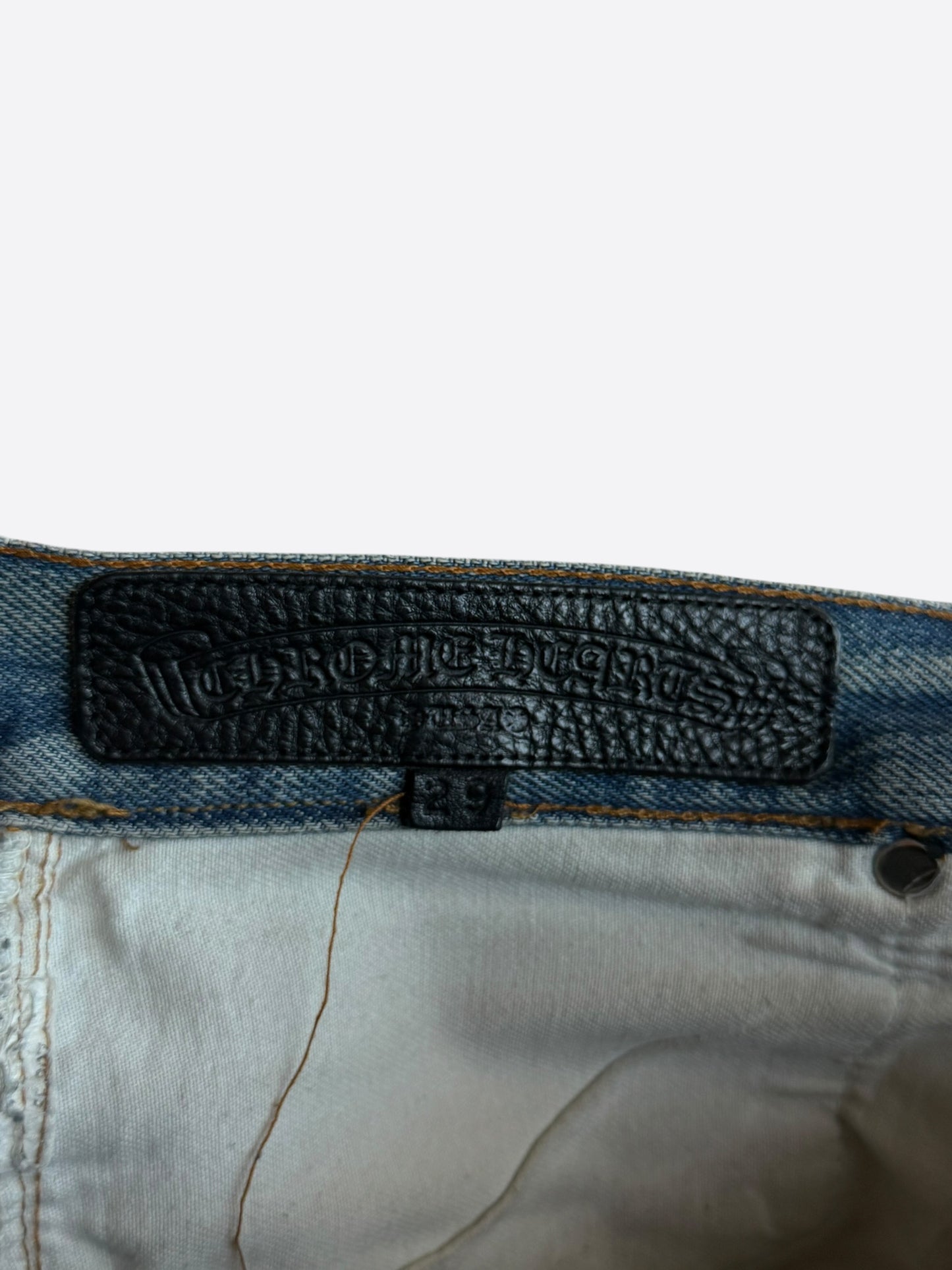Chrome Hearts Levis Blue & Black Cross Patch Jeans