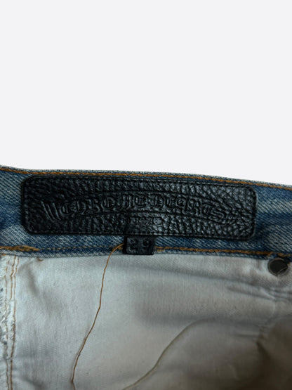 Chrome Hearts Levis Blue & Black Cross Patch Jeans