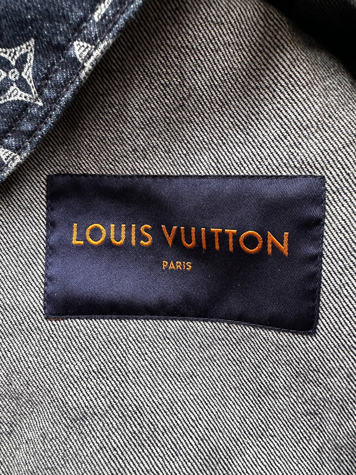 Louis Vuitton Navy & White Monogram Denim Jacket