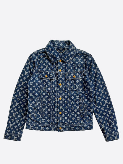 Louis Vuitton Navy & White Monogram Denim Jacket