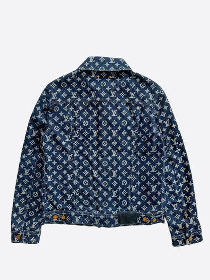 Louis Vuitton Navy & White Monogram Denim Jacket