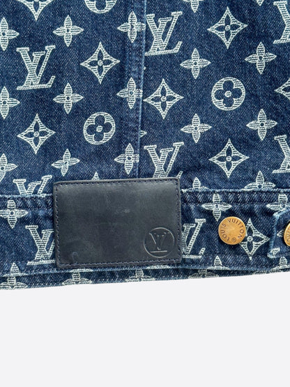 Louis Vuitton Navy & White Monogram Denim Jacket