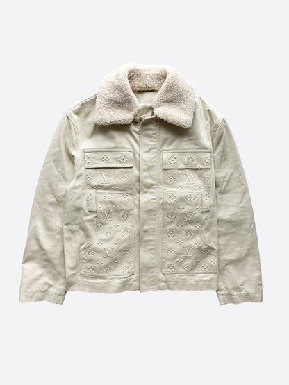 Louis Vuitton Beige Monogram Workwear Sherpa Jacket