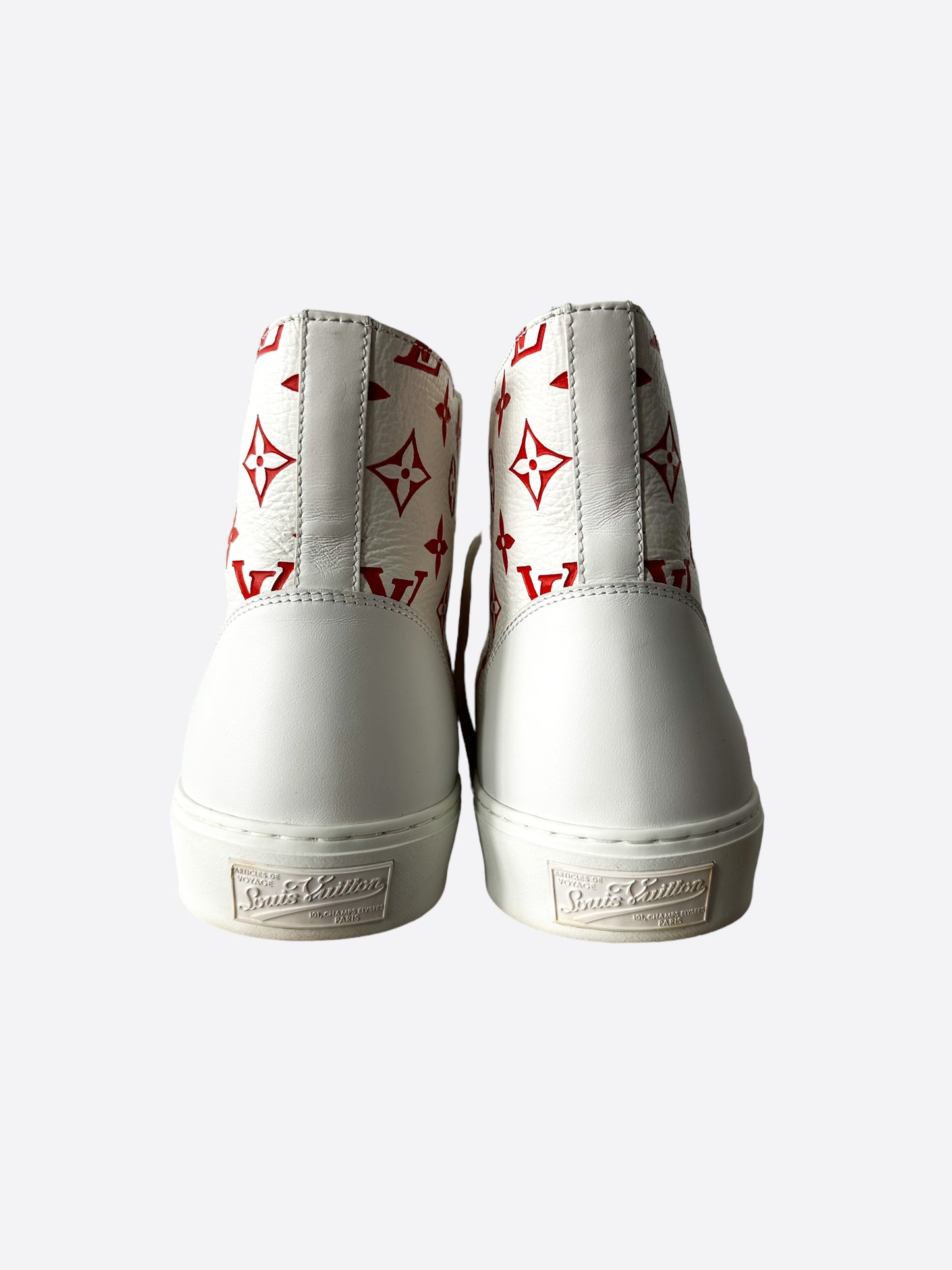 Louis Vuitton Tower Hightop Sneaker - Red - White 