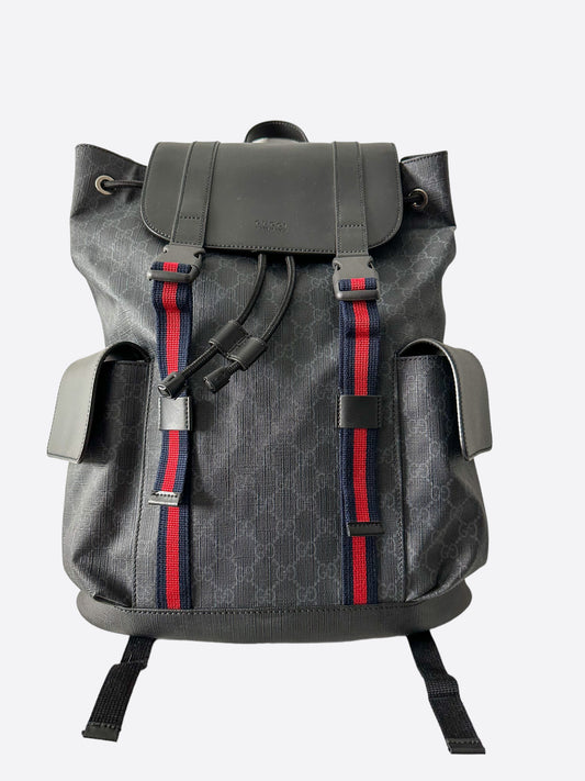 Gucci Black Supreme GG Monogram Backpack