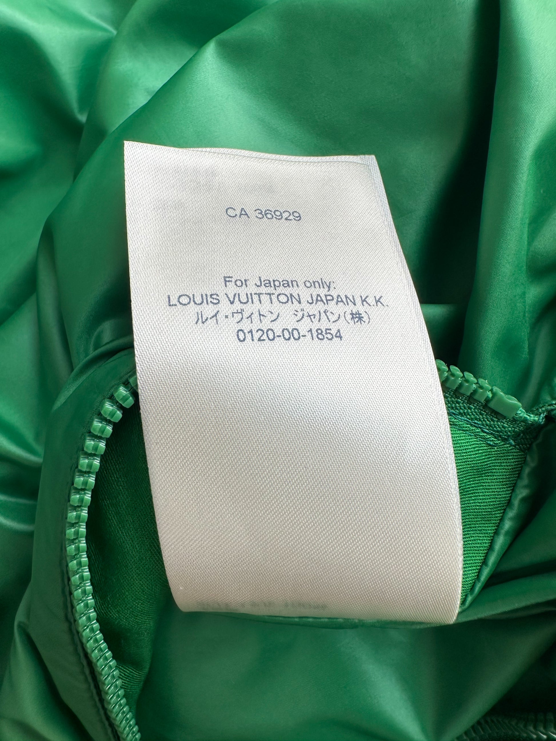 Louis Vuitton Green Camouflage/Monogram Nylon Zip Jacket with Hood Size 46  Mens