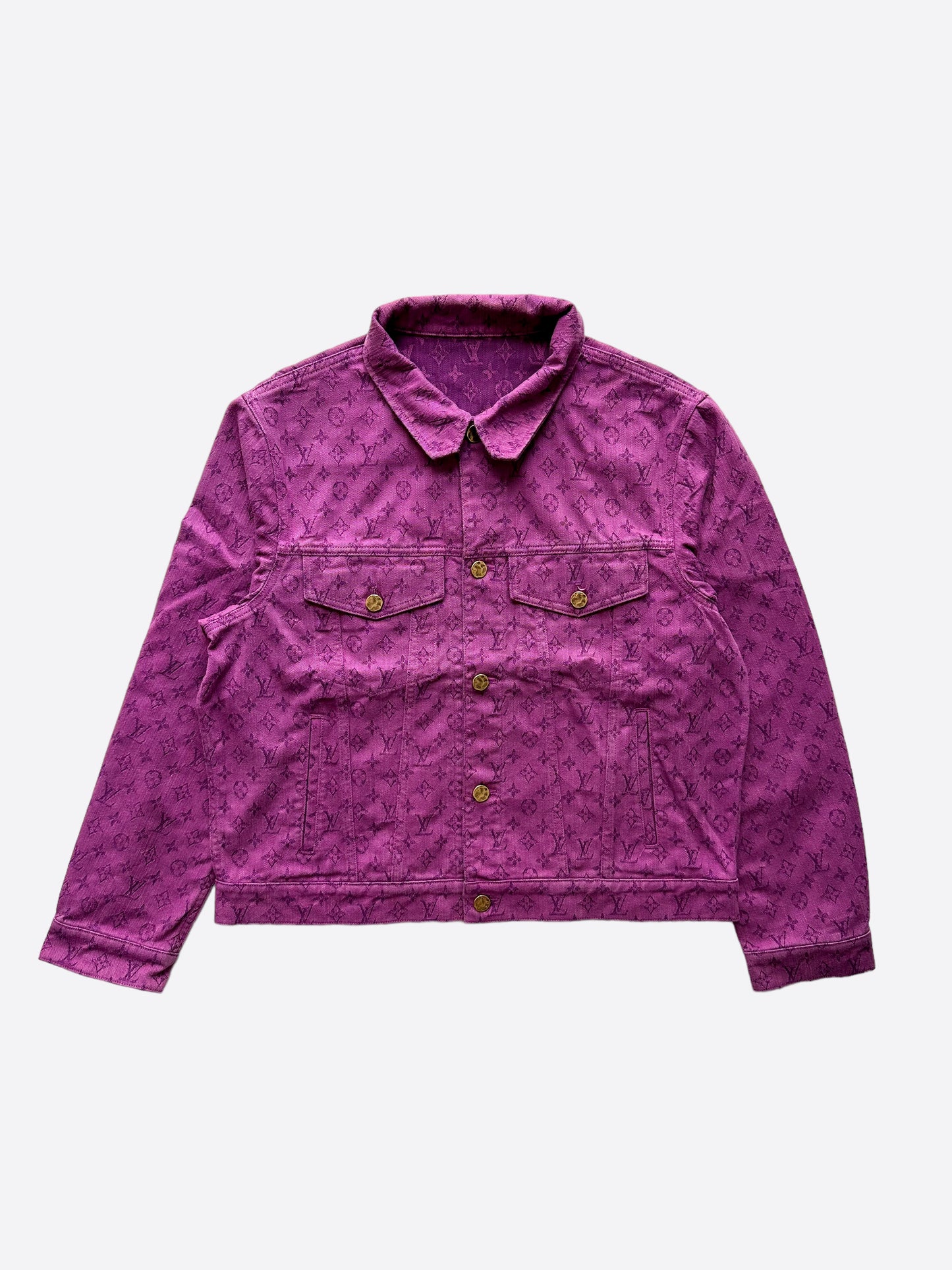 Pre-owned Louis Vuitton Purple Denim - Jeans Jacket