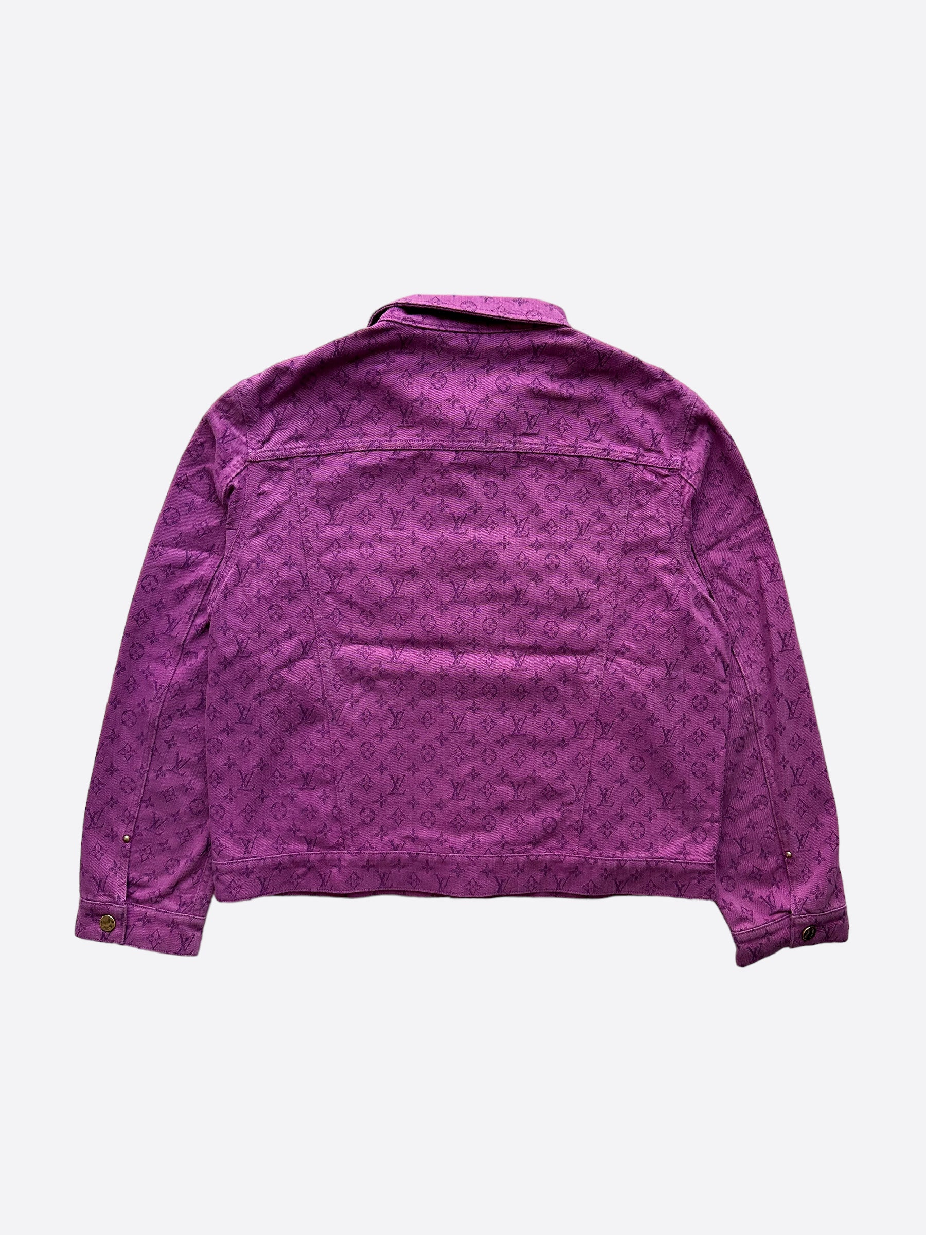 Louis Vuitton Purple Monogram Denim Jacket L