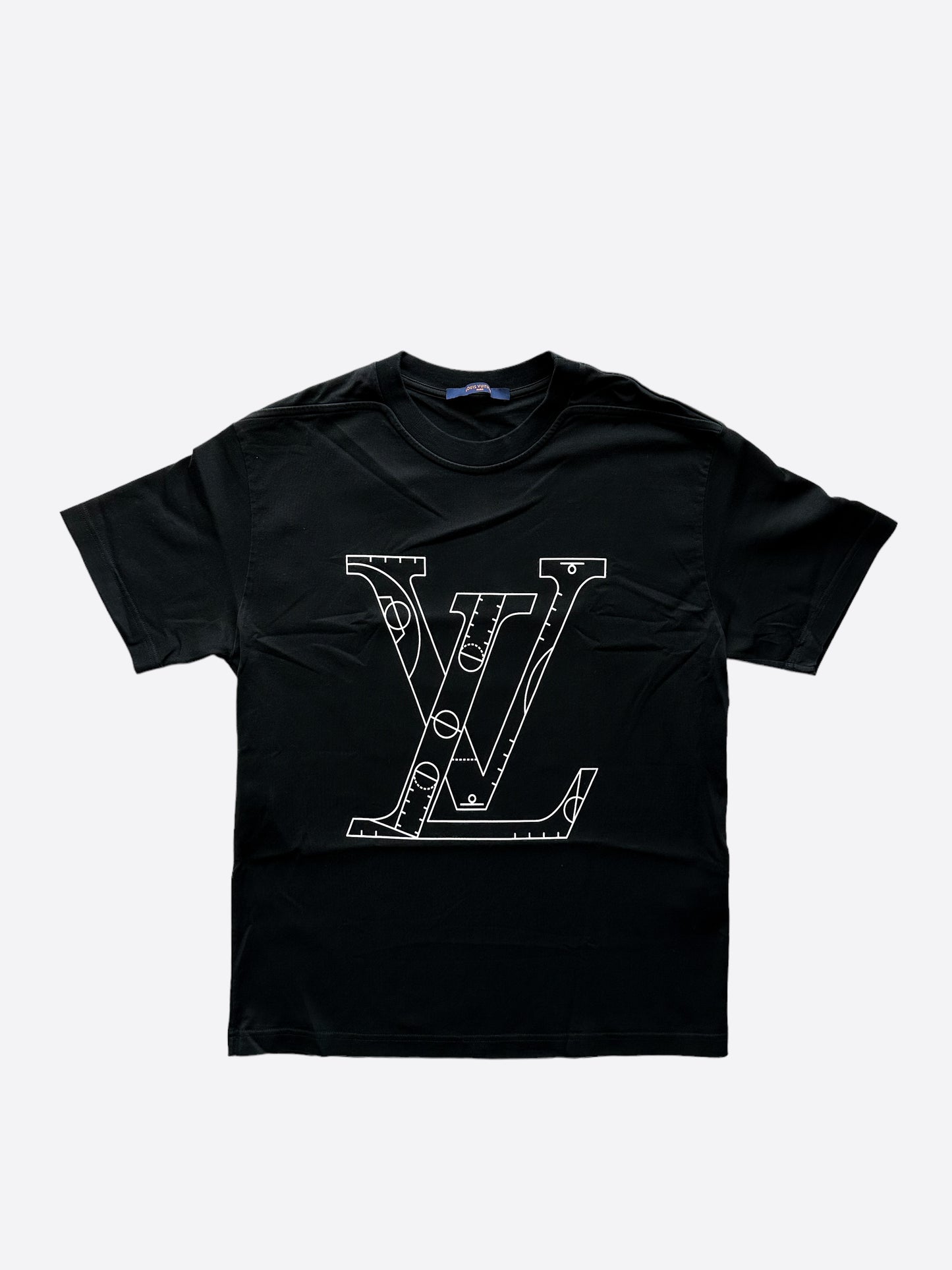 Louis Vuitton NBA Black Embroidered Logo T-Shirt