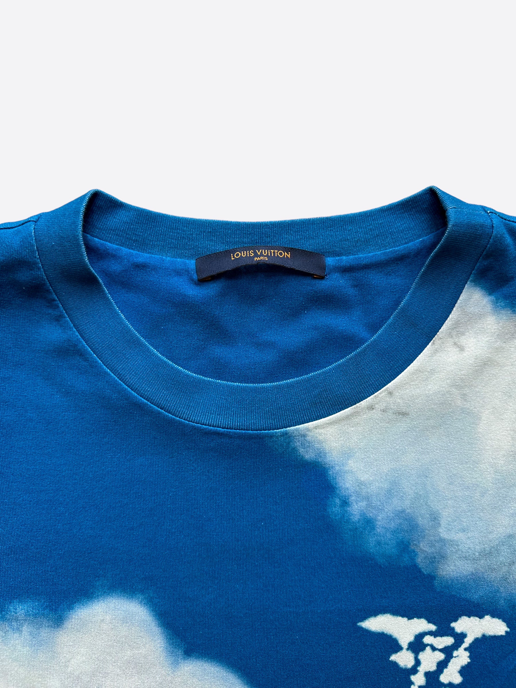 Louis Vuitton Blue Embossed Logo T-Shirt