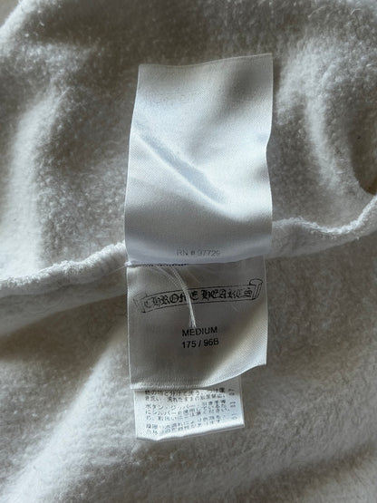 Chrome Hearts White & Black Horseshoe Logo Zip Up Hoodie