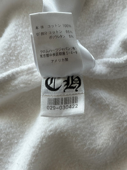 Chrome Hearts White & Black Horseshoe Logo Zip Up Hoodie