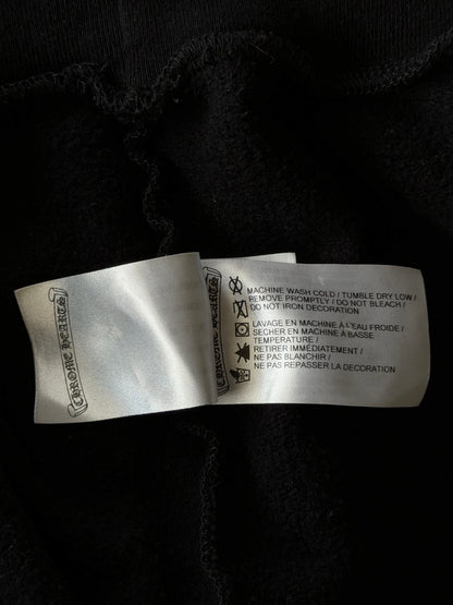 Chrome Hearts Black & White Scroll Logo Hoodie