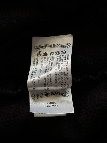 Chrome Hearts Black & White Scroll Logo Hoodie