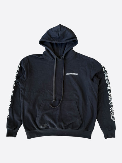 Chrome Hearts Black & White Scroll Logo Hoodie
