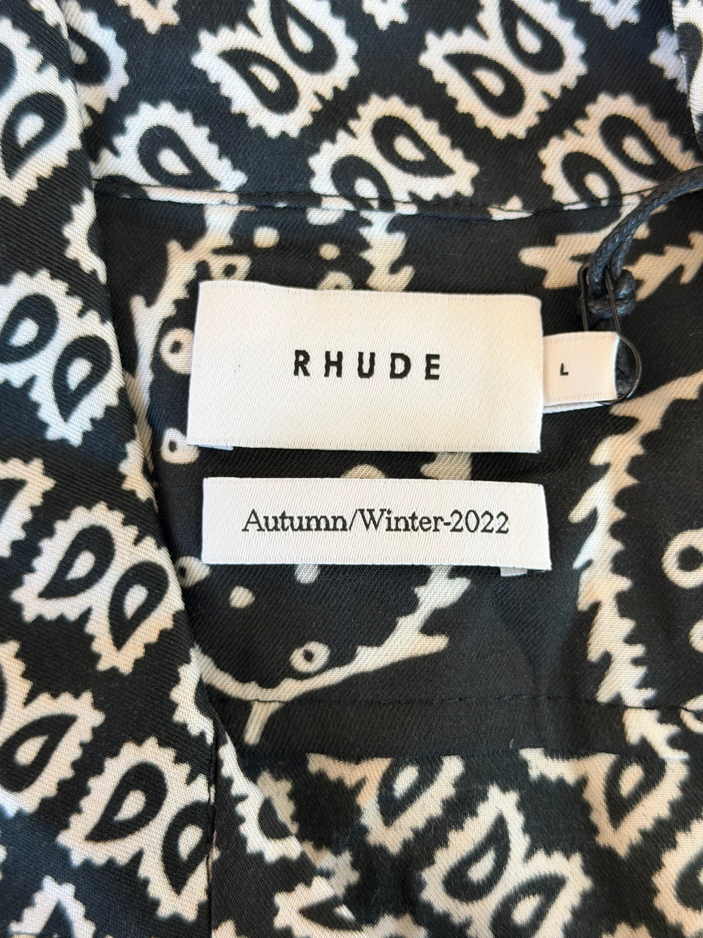 Rhude Black Paisley Bandana Button Up Shirt