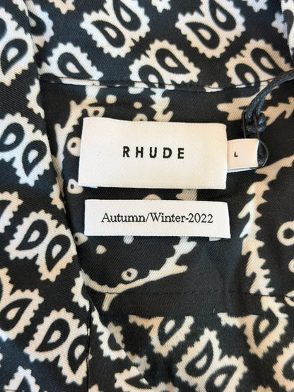 Rhude Black Paisley Bandana Button Up Shirt