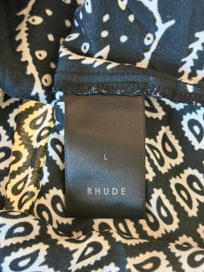 Rhude Black Paisley Bandana Button Up Shirt