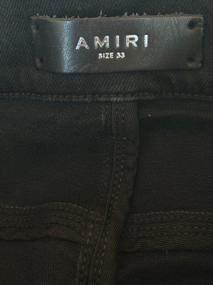 Amiri Aged Black & Red Patch MX1 Jeans