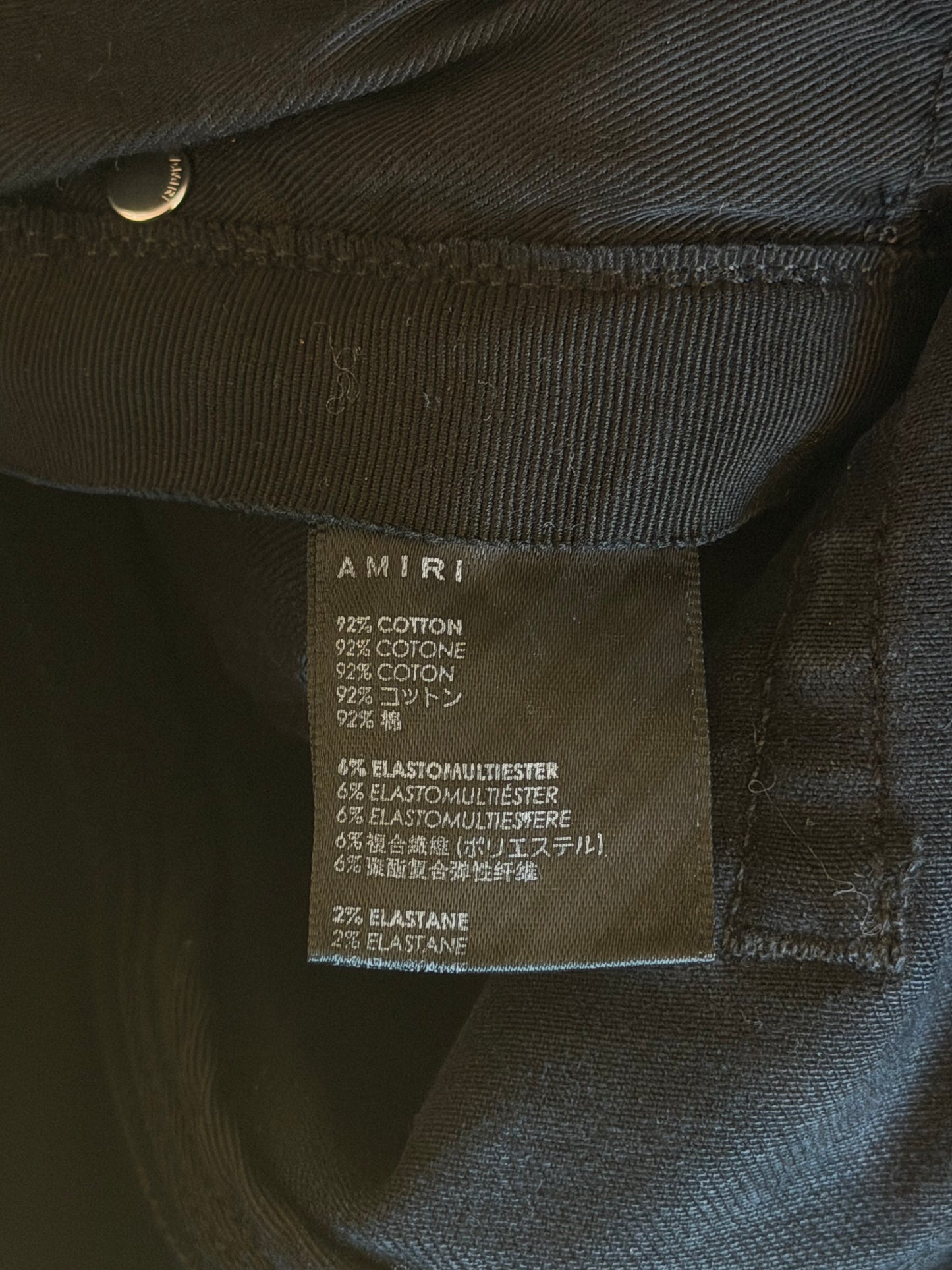 Amiri Aged Black & Red Patch MX1 Jeans
