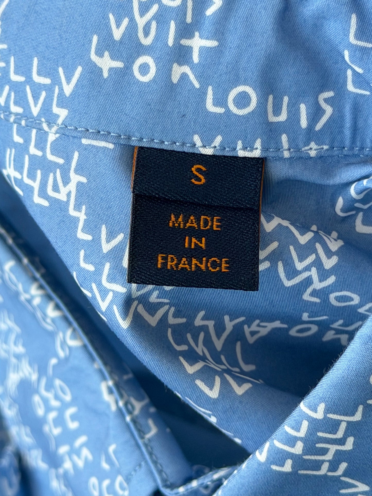 Louis Vuitton Blue LV Spread Damier Button Up Shirt