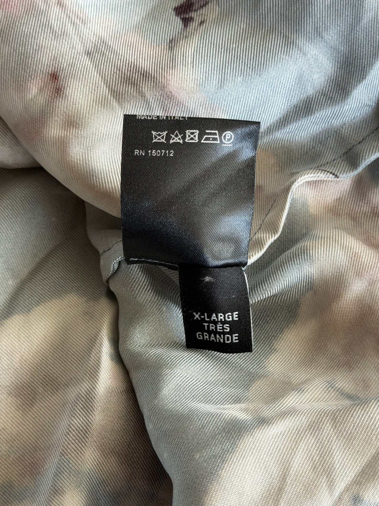 Amiri Blue Pegasus Graphic Silk Button Up Shirt