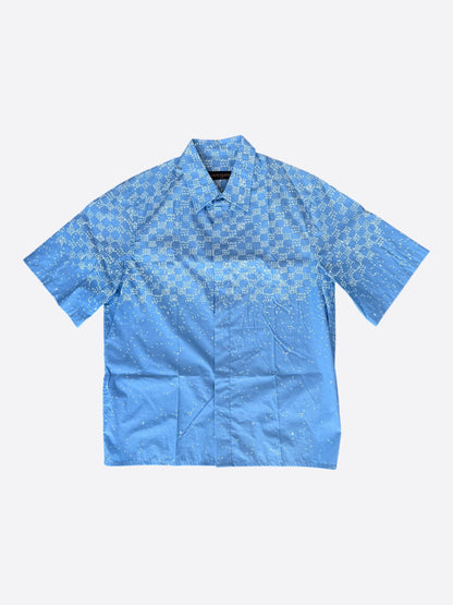 Louis Vuitton Blue LV Spread Damier Button Up Shirt