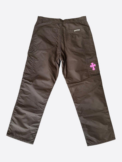 Chrome Hearts Brown Nylon & Leather Carpenter Pants