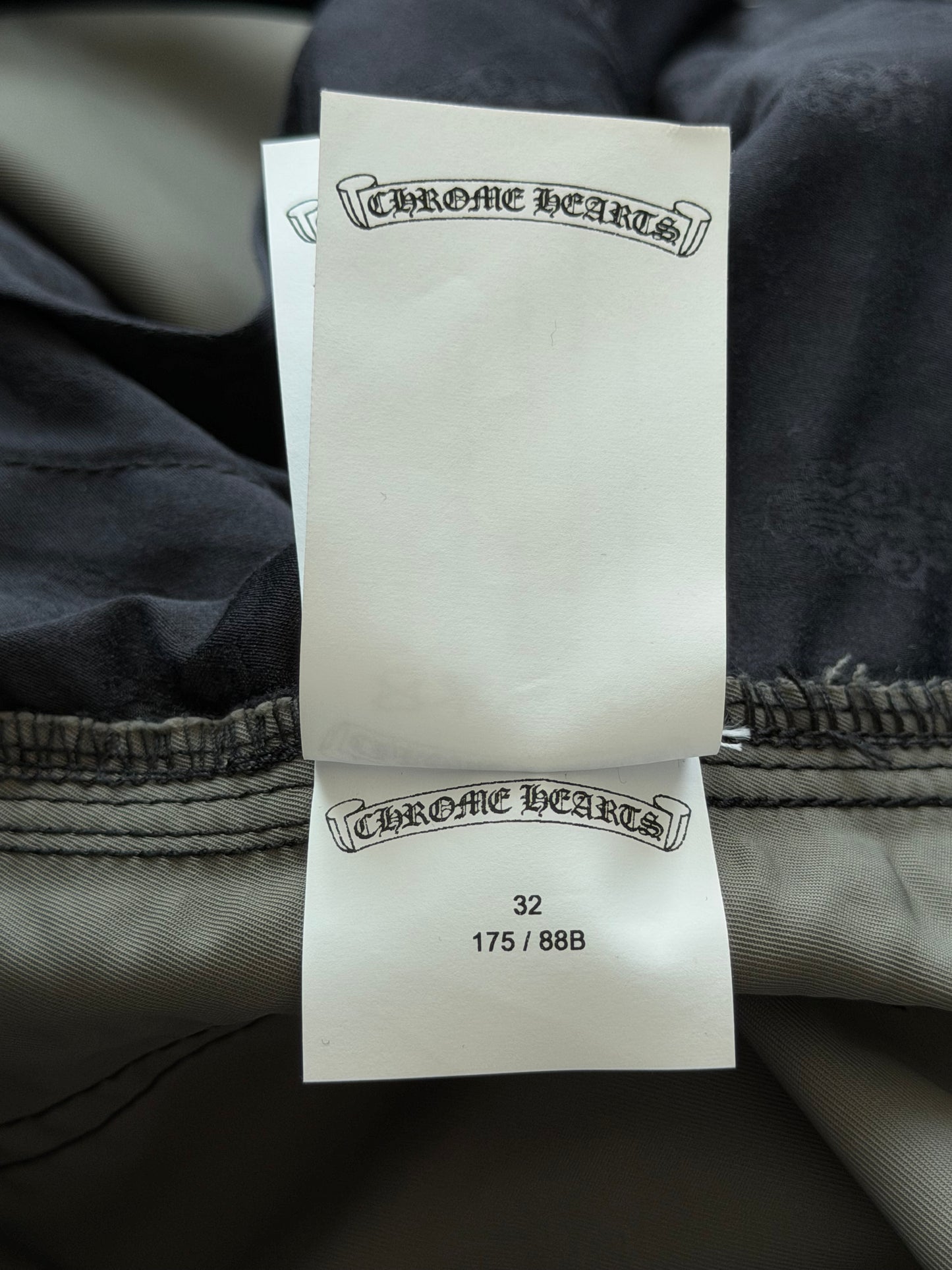 Chrome Hearts Black Nylon & Leather Carpenter Pants