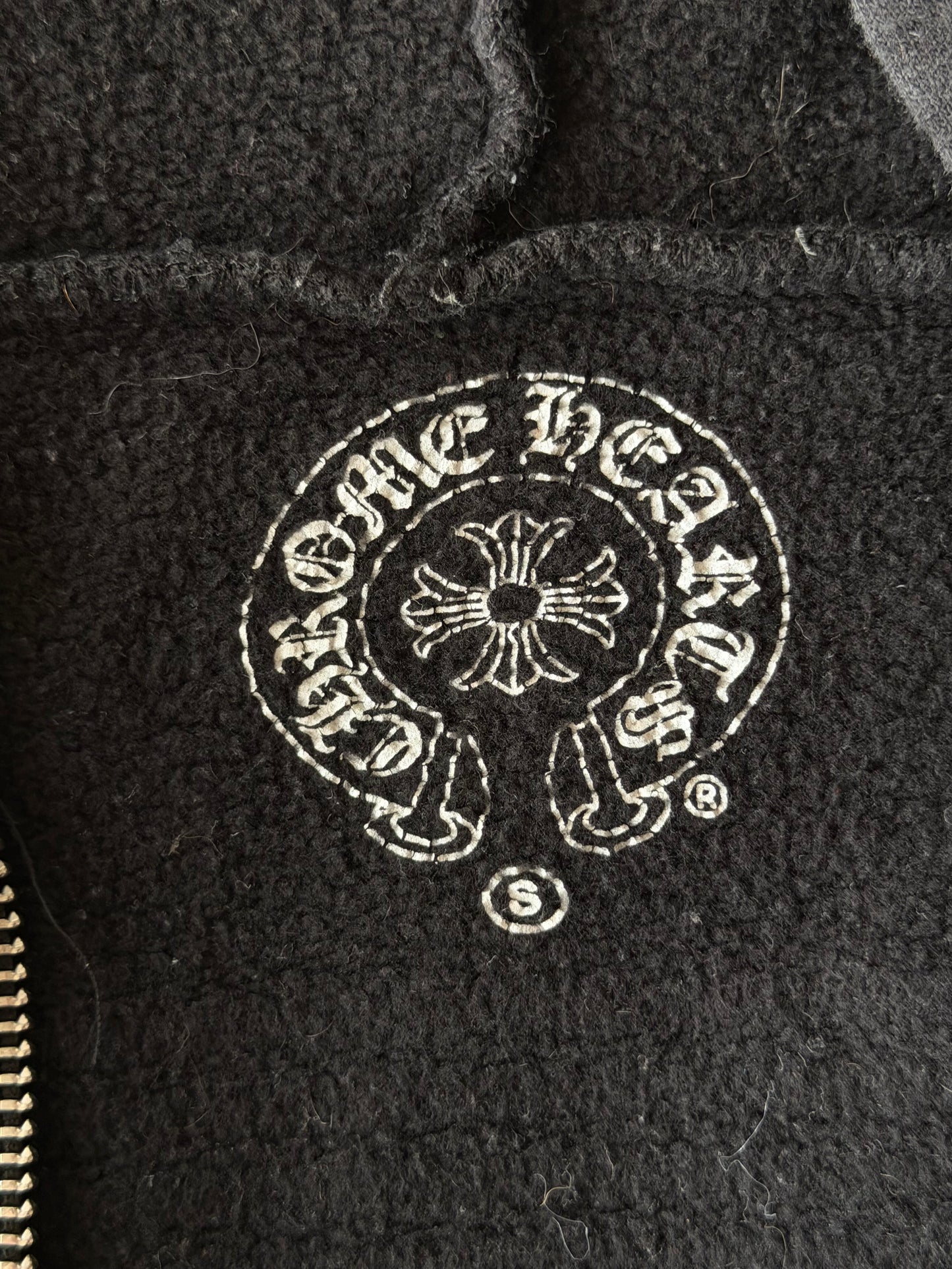 Chrome Hearts Black & White Foti Graphic Zip Up Hoodie