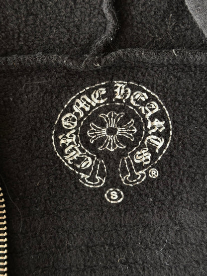Chrome Hearts Black & White Foti Graphic Zip Up Hoodie
