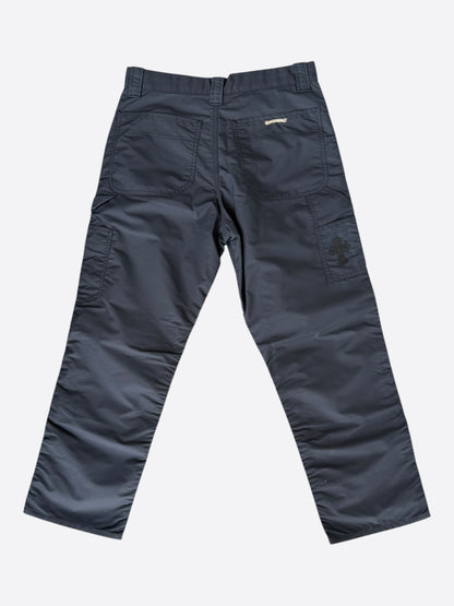 Chrome Hearts Black Nylon & Leather Carpenter Pants