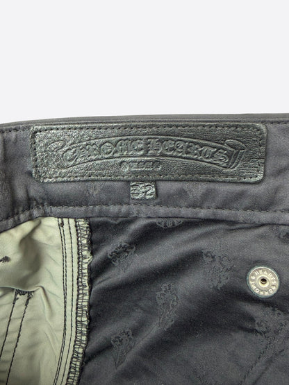 Chrome Hearts Black Nylon & Leather Carpenter Pants