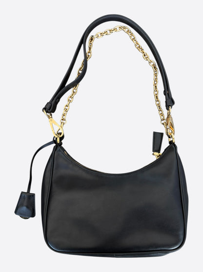 Prada Black Leather Re-Edition 2005 Bag